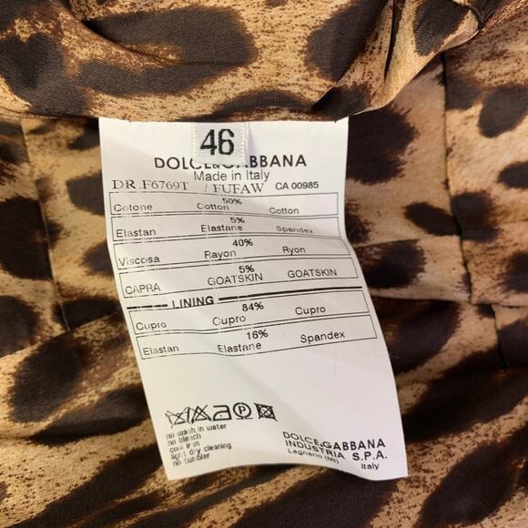 DOLCE & GABBANA Size M Tan Sheath Knee-Length Dress - Picture 6 of 6